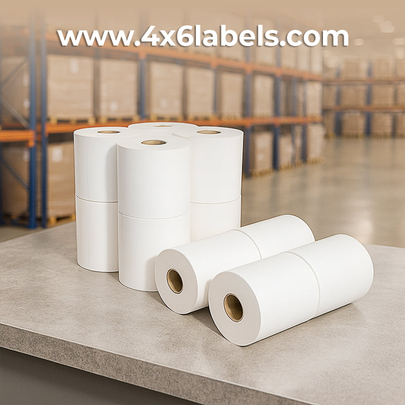 4" x 6" Direct Thermal Labels - 250 Labels/Roll - 16 Rolls/Case