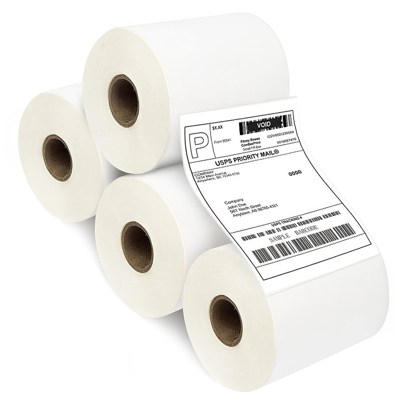 4" x 6" Direct Thermal Labels - 250 Labels/Roll - 4 Rolls/Case