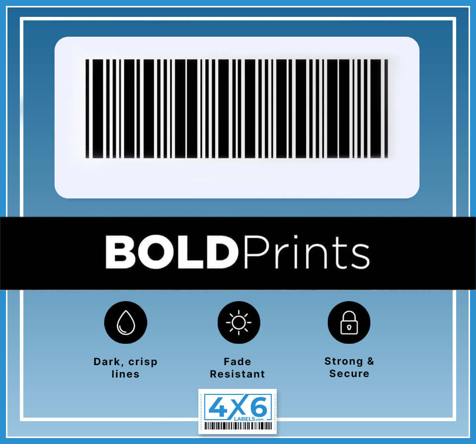 4" x 6" Direct Thermal Labels - 1,000 Labels/Roll - 4 Rolls/Case - 4x6Labels