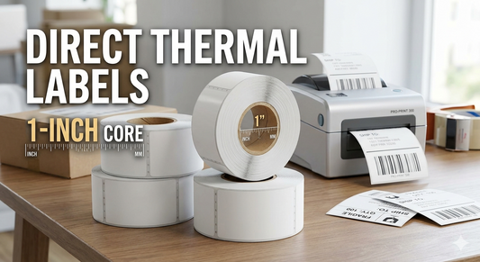 Direct Thermal Labels with a 1-Inch Core