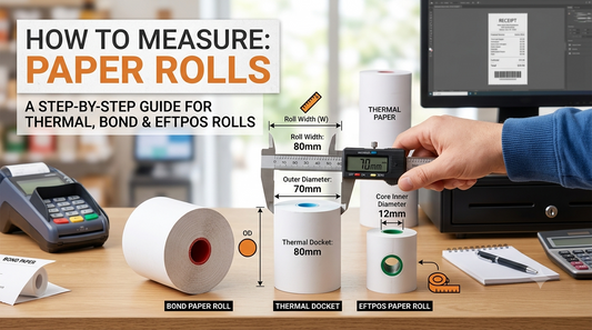 How to Measure a Thermal Docket, Bond Paper, or EFTPOS Paper Roll
