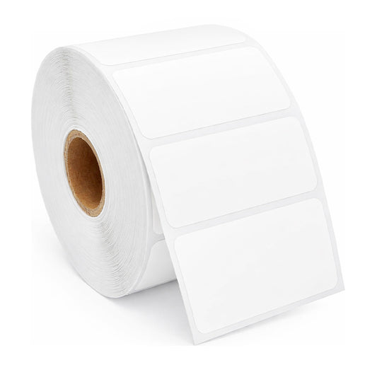 2" x 1" Thermal Transfer Labels - 1350 Labels/Roll - 32 Rolls/Case