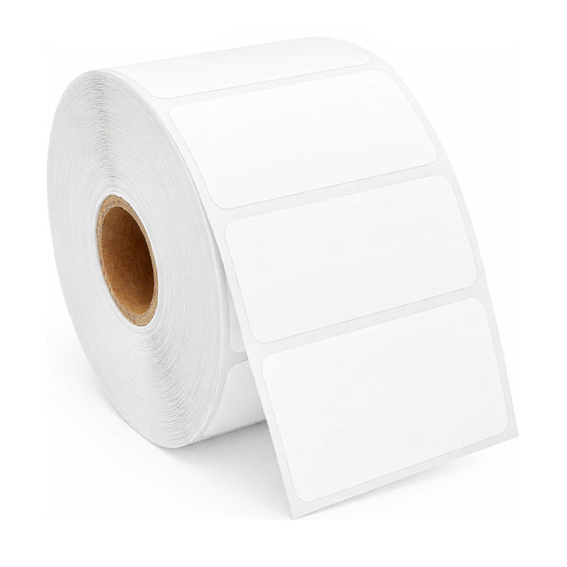 2" x 1" Thermal Transfer Labels - 1350 Labels/Roll - 32 Rolls/Case