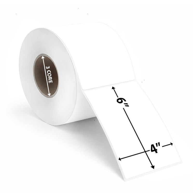 4" x 6" Direct Thermal Labels - 1,000 Labels/Roll - 1 Roll/Case
