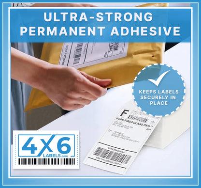 4" x 6" Direct Thermal Labels - 1,000 Labels/Roll - 1 Roll/Case - 4x6Labels
