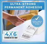 4" x 6" Direct Thermal Labels - 250 Labels/Roll - 4 Rolls/Case - 4x6Labels