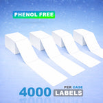 4" x 6" Direct Thermal Labels - BPA & BPS Free - Phenol Free - 4,000 Labels/Case