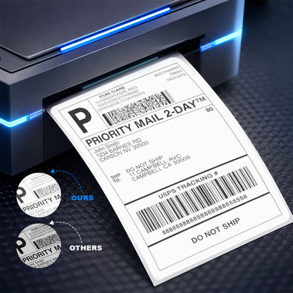4" x 6" Direct Thermal Labels - Fanfold - 1,000 Labels/Case
