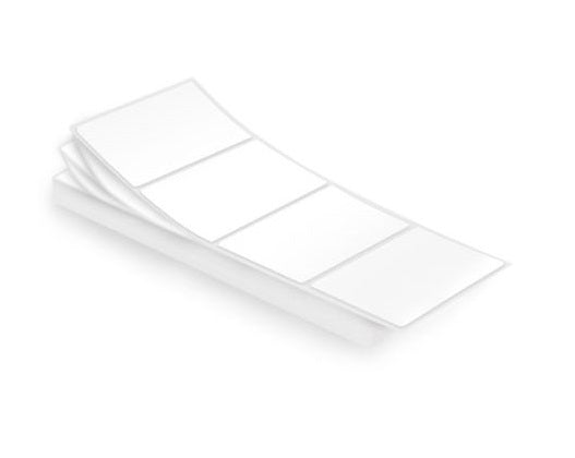 4" x 3" — Fanfold Inkjet Label — 1 stack/case — 3,000/stack — Gloss PP