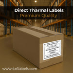 4" x 6" Direct Thermal Labels - 250 Labels/Roll - 16 Rolls/Case