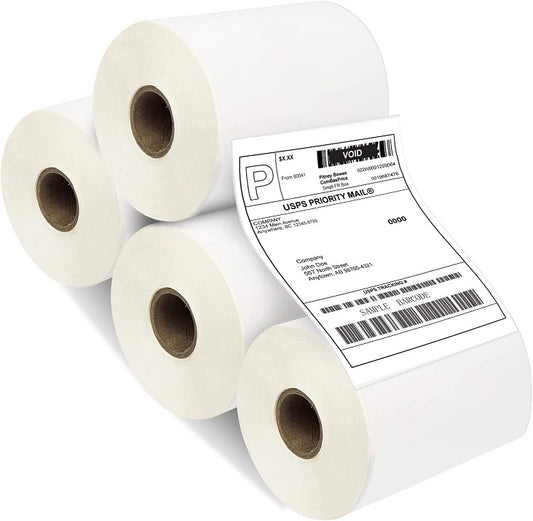 4" x 6" Direct Thermal Labels - 250 Labels/Roll - 4 Rolls/Case