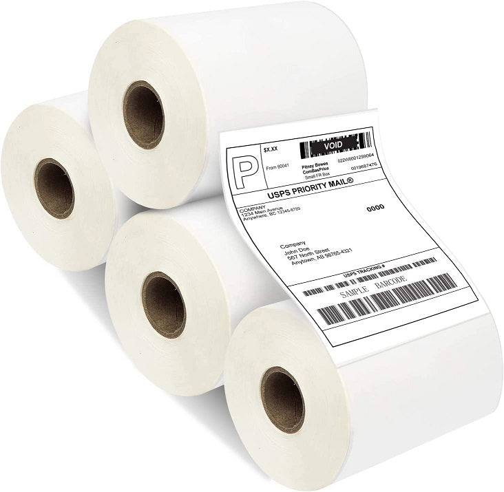 4" x 6" Direct Thermal Labels - 250 Labels/Roll - 4 Rolls/Case - 4x6Labels