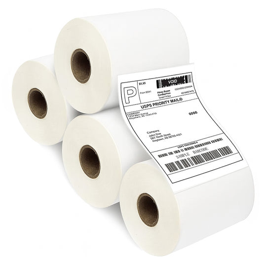 4" x 6" Direct Thermal Labels - 250 Labels/Roll - 4 Rolls/Case