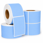 4" x 6" Blue Direct Thermal Labels - 1,000 Labels/Roll - 4 Rolls/Case