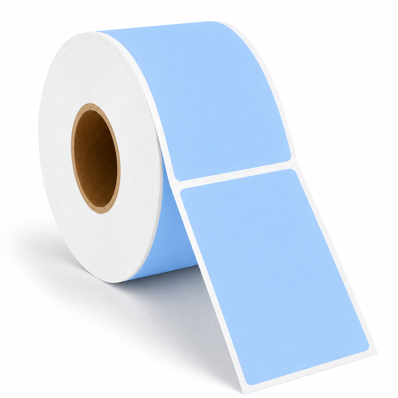 4" x 6" Blue Direct Thermal Labels - 1,000 Labels/Roll - 4 Rolls/Case