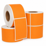 4" x 6" Orange Thermal Transfer Labels - 1,000 Labels/Roll - 4 Rolls/Case