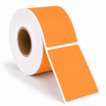 4" x 6" Orange Thermal Transfer Labels - 1,000 Labels/Roll - 4 Rolls/Case