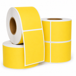 4" x 6" Yellow Direct Thermal Labels - 1,000 Labels/Roll - 4 Rolls/Case