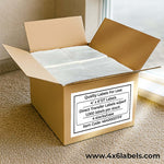 4" x 6" Direct Thermal Labels - Fanfold - 4,000 Labels/Case