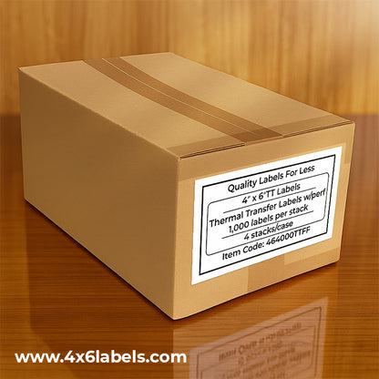 4" x 6" Direct Thermal Labels - Fanfold - 4,000 Labels/Case