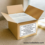 4" x 6" Thermal Transfer Labels- Fanfold - 4,000 labels/case