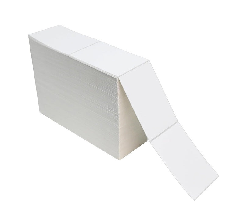 4" x 6" — Fanfold Inkjet Label — 1 stack/case — 2,000/stack — Gloss PP