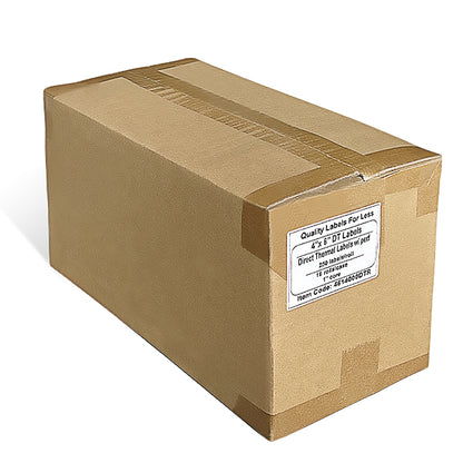 4" x 6" Direct Thermal Labels - 250 Labels/Roll - 16 Rolls/Case