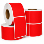 4" x 6" Red Thermal Transfer Labels - 1,000 Labels/Roll - 4 Rolls/Case