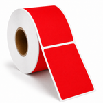 4" x 6" Red Thermal Transfer Labels - 1,000 Labels/Roll - 4 Rolls/Case