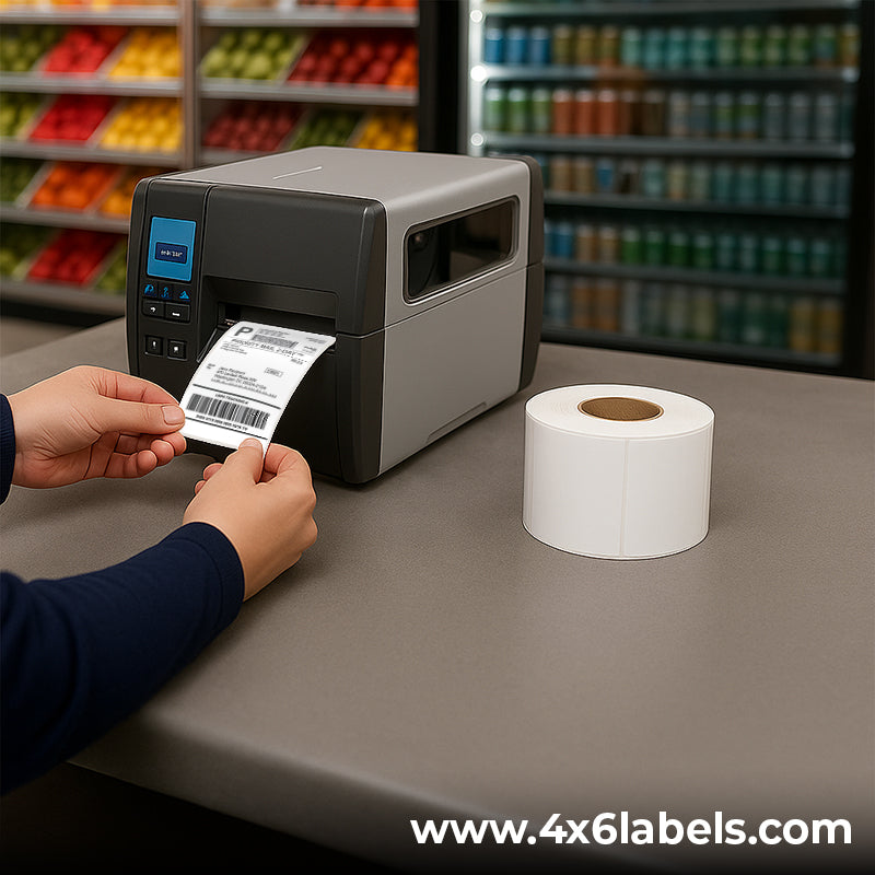 4" x 6" Thermal Transfer Labels- 1,000 Labels/Roll - 4,000 Labels/Case