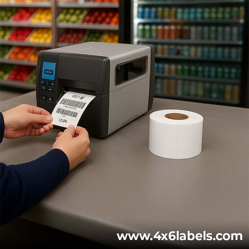 4" x 6" Thermal Transfer Labels- 1,000 Labels/Roll - 1,000 Labels/Case