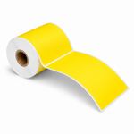 4" x 6" Yellow Direct Thermal Labels - 250 Labels/Roll - 24 Rolls/Case