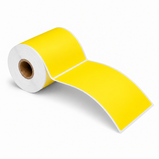 4" x 6" Yellow Direct Thermal Labels - 250 Labels/Roll - 24 Rolls/Case