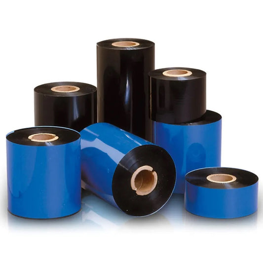 4.33" x 298'  Half Inch Wax Ribbons;  0.5" core (36 rolls/carton) - plastic core - 4x6Labels